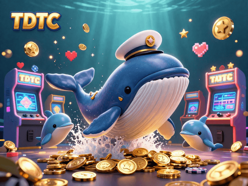Submit your winning bets at TDTC's vibrant underwater casino scene with joyful aquatic characters.