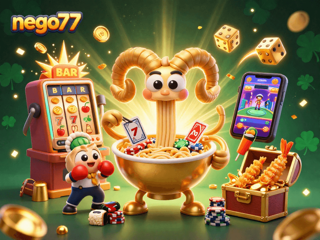 Nego77 brings thrilling slot action to life with vibrant characters and jackpot excitement.