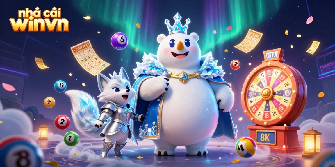 Bet and win big with nhà cái winvn in a vibrant 3D casino scene, featuring lively lottery elements.