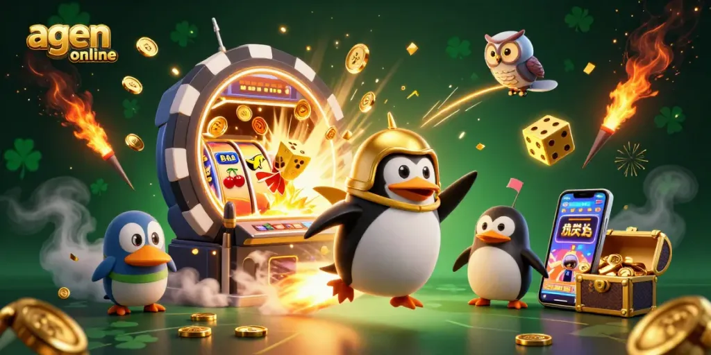 Experience thrilling agen togel online action with an explosion of lucky symbols and vibrant colors.