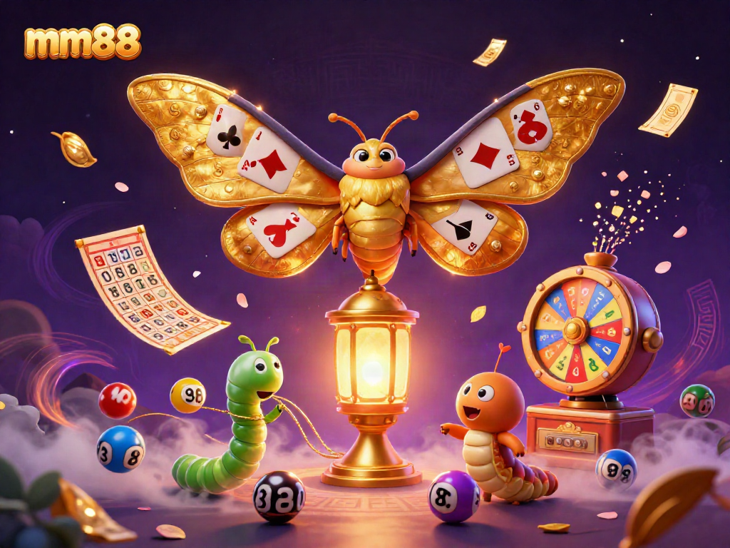 Experience mm88's captivating lottery atmosphere with vibrant elements in a dynamic scene.