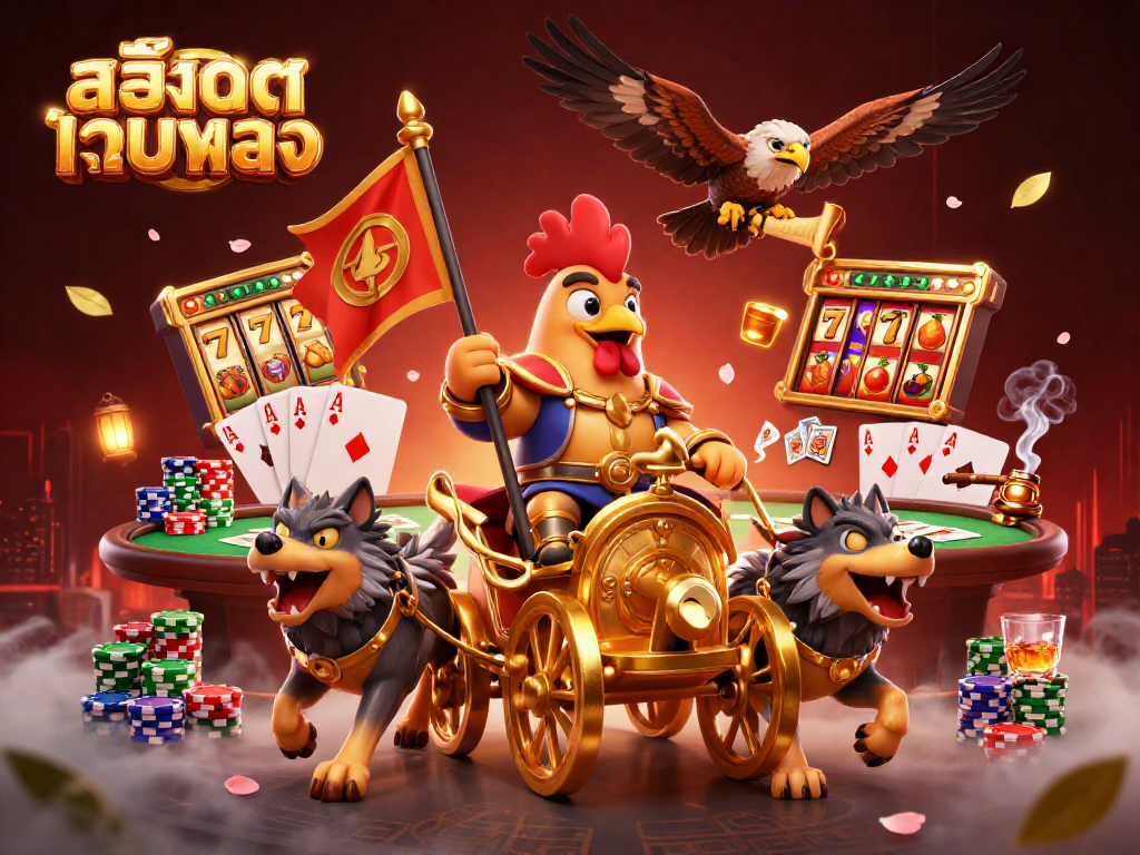 Experience the excitement of สล็อตเว็บตรง through a dynamic casino scene featuring vivid character interactions.