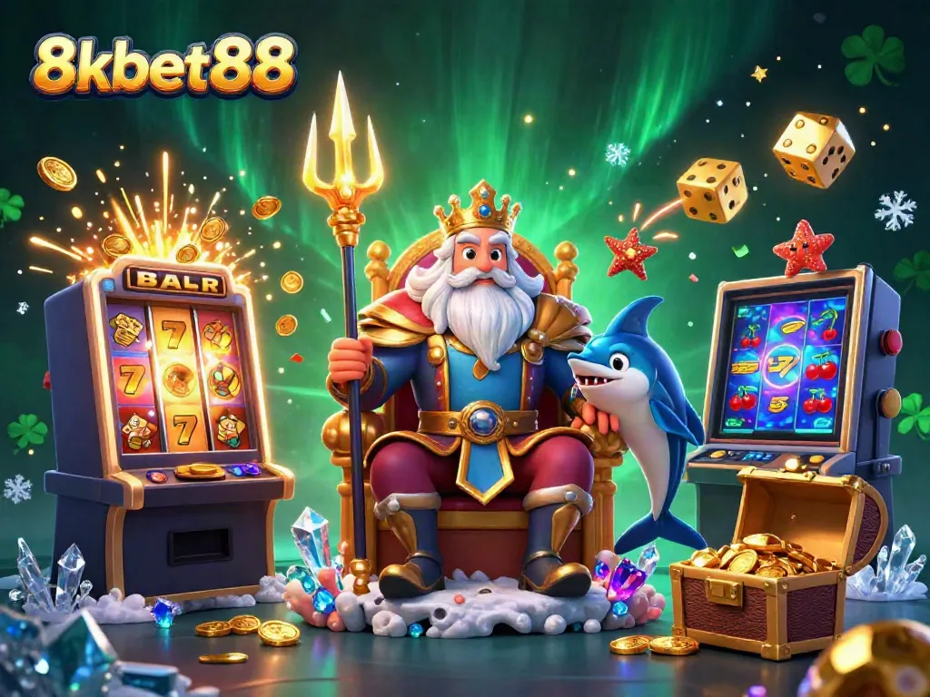 Experience the excitement of 8xbet88 with Neptune amidst a vibrant casino explosion