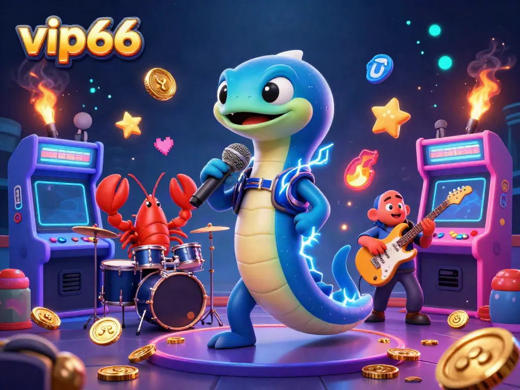 Experience vibrant gaming with vip66 in this underwater casino-themed 3D illustration featuring lively characters.