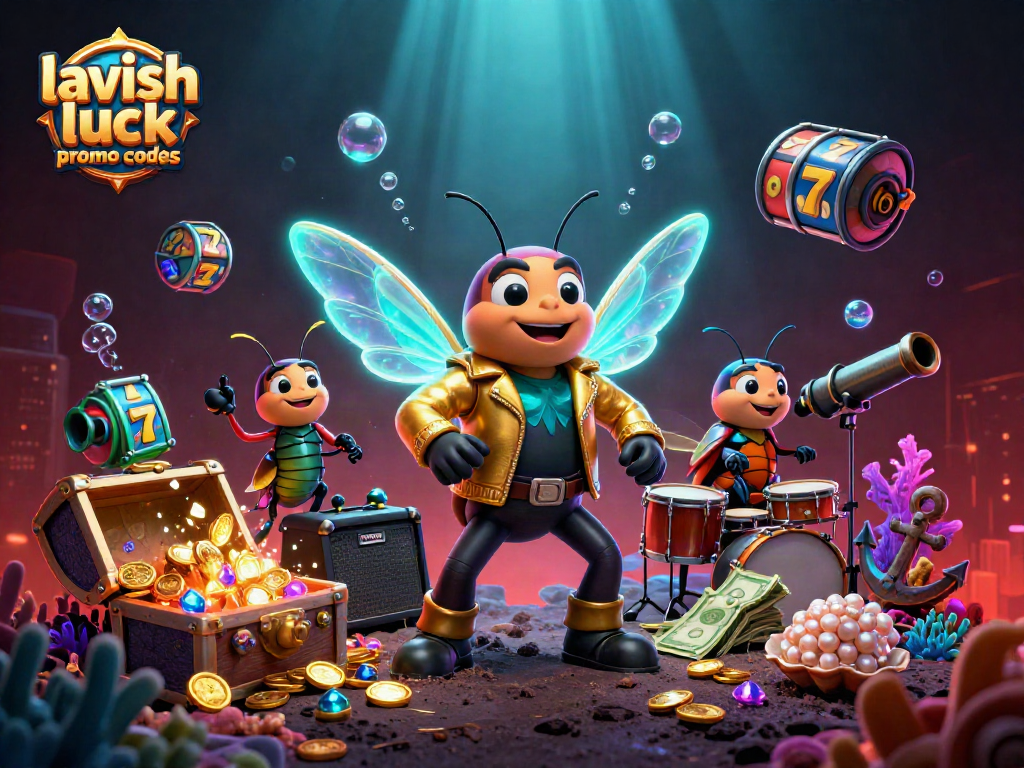 Engage with lavish luck promo codes while spinning vibrant slot reels and enjoying thrilling casino scenes.