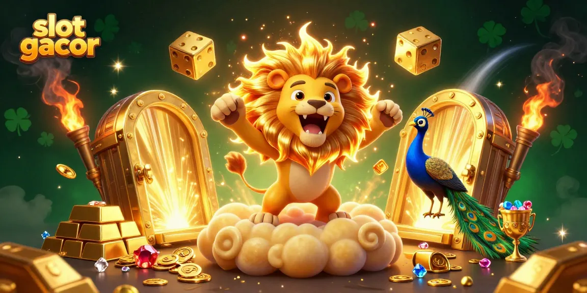 Experience the excitement of slot gacor with vibrant 3D characters and casino elements dynamically illustrated.
