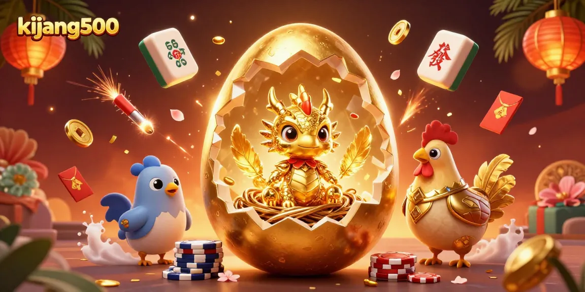 Experience the magic with kijang500, featuring a golden dragon guarding poker chips and festive casino elements.