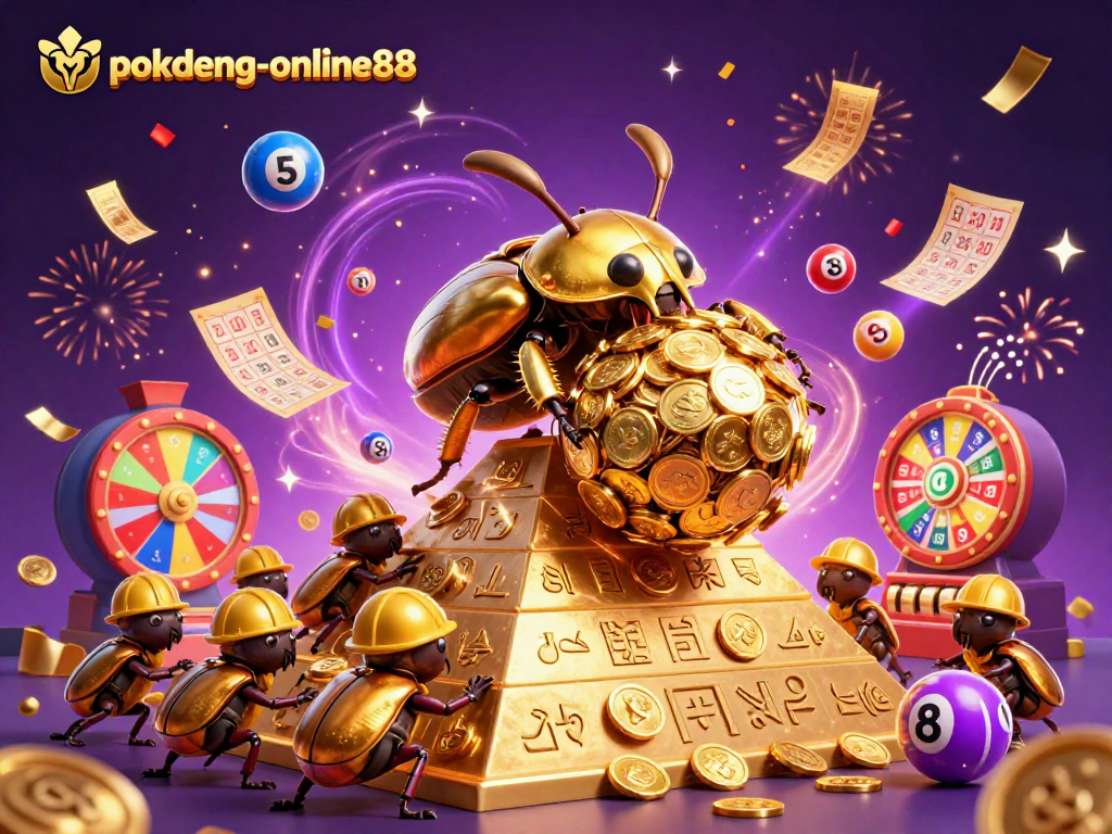 Experience the dynamic energy at pokdeng-online88 with lucky lottery balls and golden prizes!