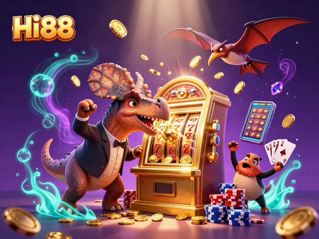 Experience the excitement at Hi88 as our 3D pachycephalosaurus wins jackpot coins!