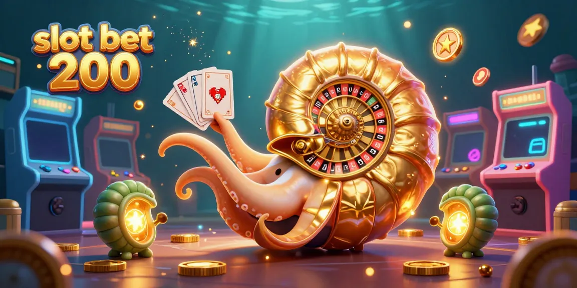 Experience slot bet 200 with a vibrant 3D casino scene showcasing dynamic game elements.