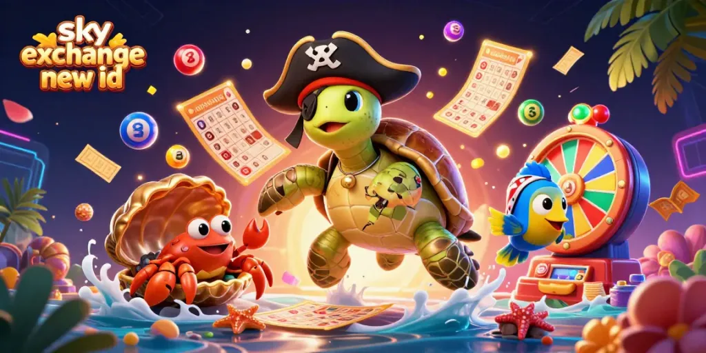 Engage in thrilling gameplay with the new sky exchange new id as colorful lottery elements spring forth in a dynamic scene.