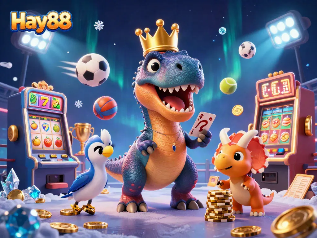 Engage with Hay88 for thrilling online gaming, featuring colorful characters and dynamic casino elements.