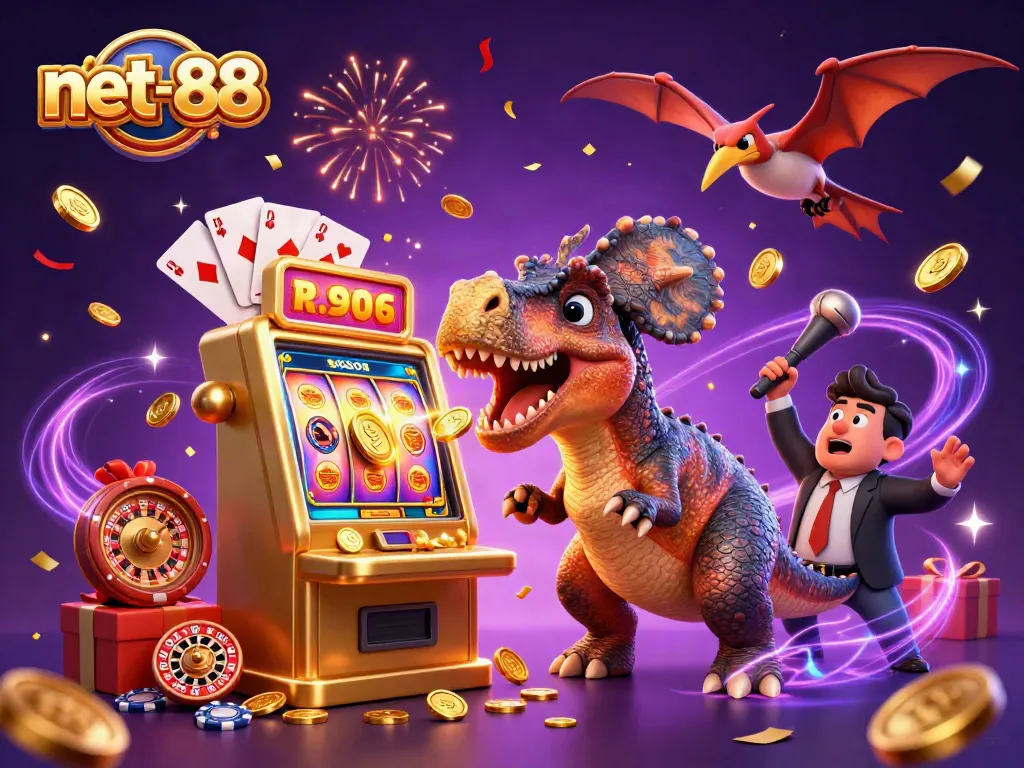 Experience thrilling gameplay at net-88 with a pachycephalosaurus winning jackpots and coins.