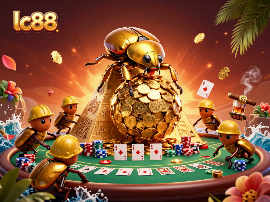 Play exciting casino games with lc88, featuring vibrant elements and engaging characters.