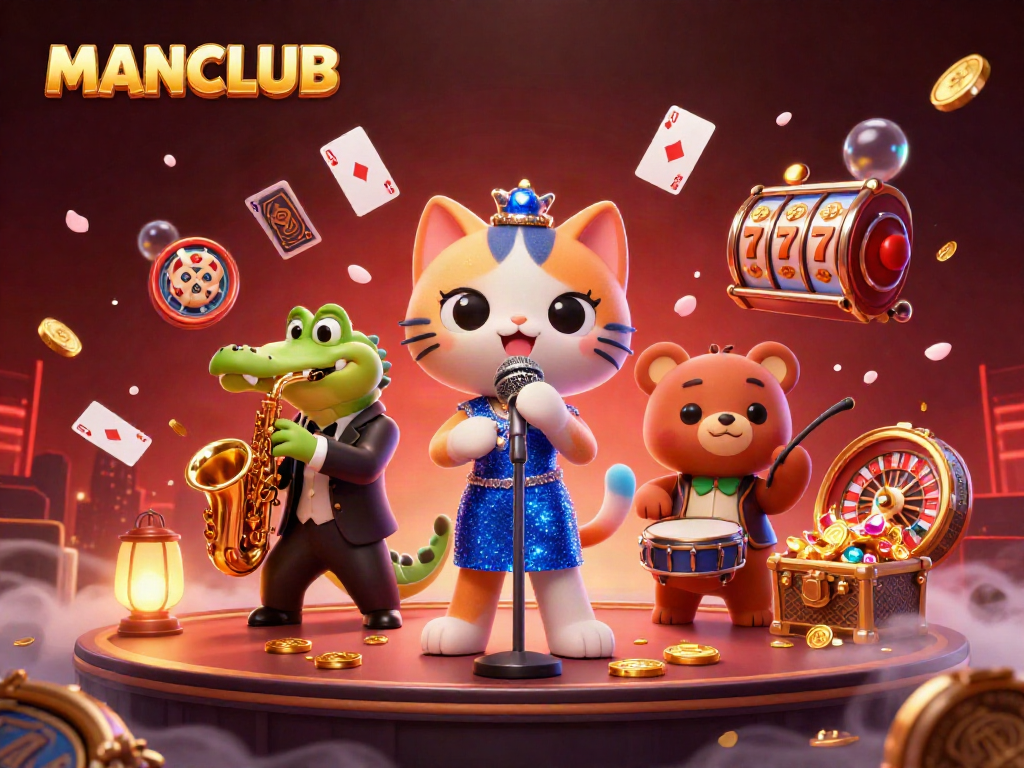 Experience thrilling excitement at MANCLUB with vibrant characters and dynamic gambling elements.