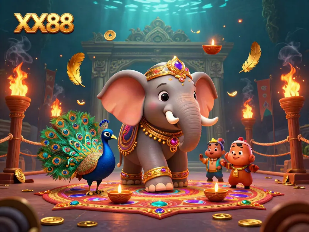 Experience thrilling gameplay at XX88 casino with vibrant characters and dynamic gambling elements.