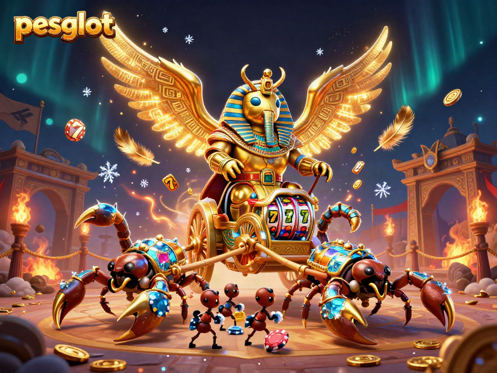 Experience the thrilling world of pesgslot with a vibrant 3D casino atmosphere featuring unique gambling elements.