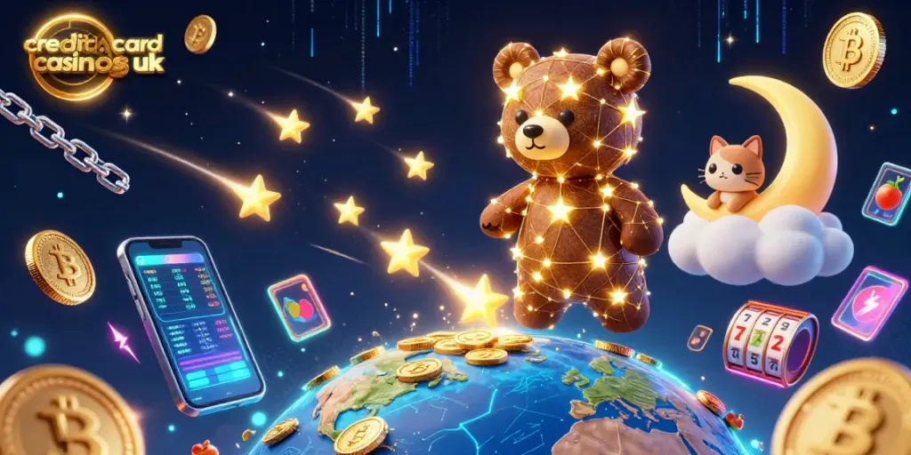 Experience thrilling adventures at credit card casinos uk featuring vibrant 3D casino elements and characters.