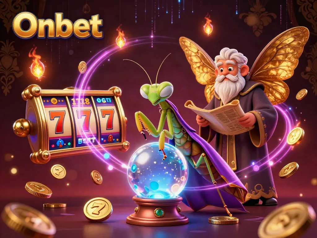Spin and win at Onbet with enchanting characters in a vibrant 3D casino scene.