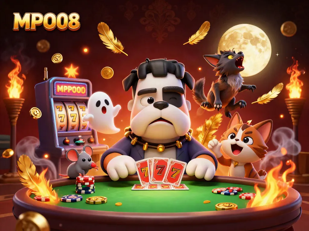 Engage with MPO08's thrilling slots and casino games featuring vibrant 3D characters and dynamic action.