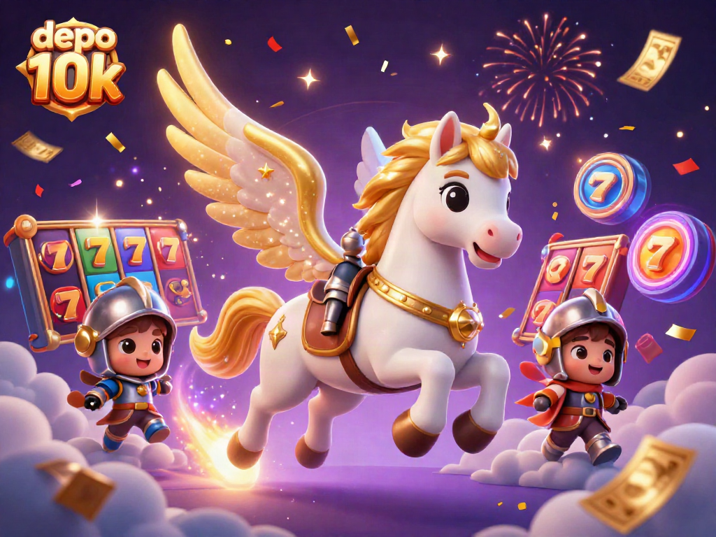 Experience jackpot excitement with depo 10k, featuring vibrant slots and captivating casino elements!