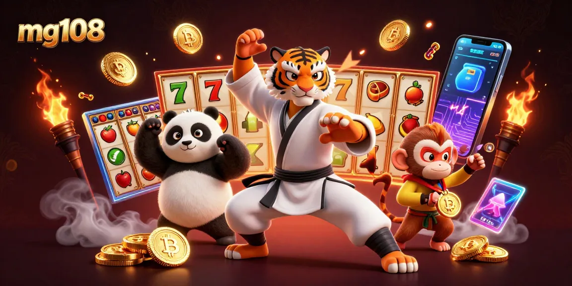 Menggandakan peluang dengan mg108, seorang master kung fu harimau, panda, dan kelelawar membawa peruntungan dalam perjudian.