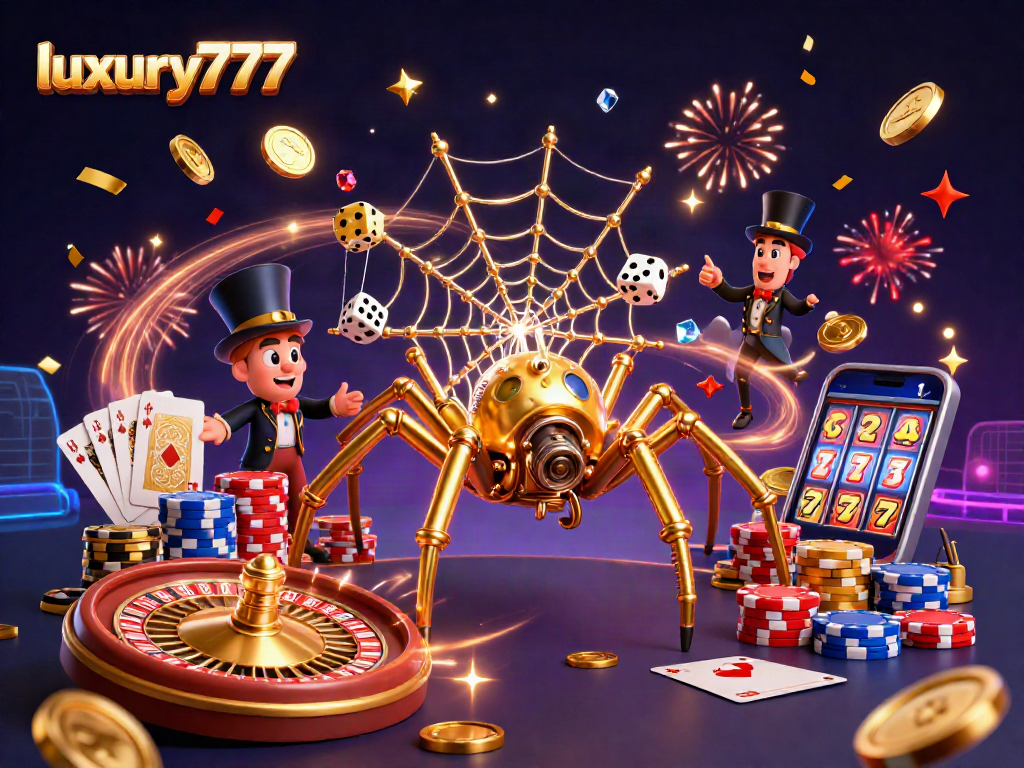 Menangkan jackpot luxury777 dengan lukisan 3D karnaval kasino yang kaya warna.