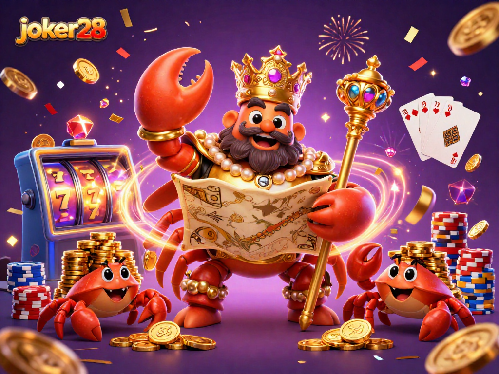 Joker28 menghadirkan permainan slot dengan peluang menang besar melalui ilustrasi baccarat dan jackpot.
