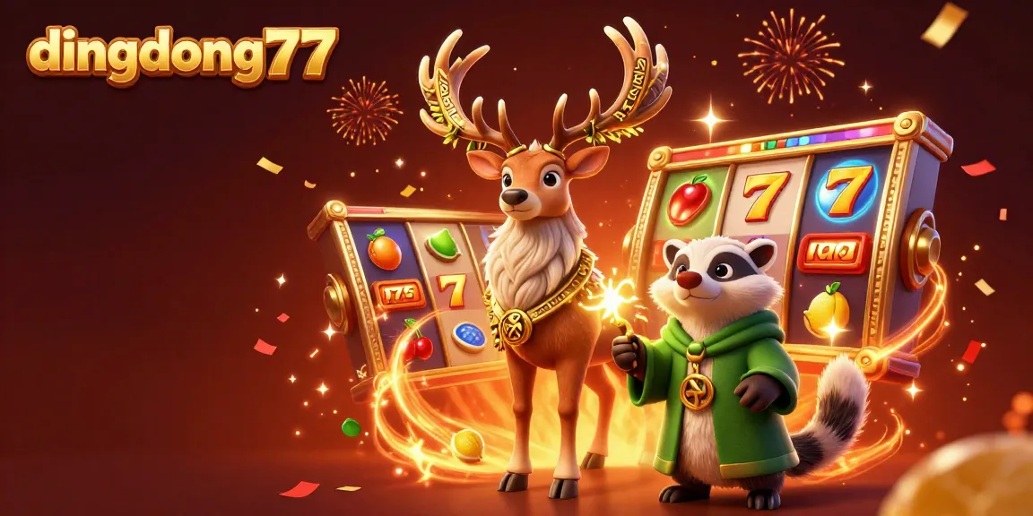Winning at dingdong77 showcases vibrant slots, jackpots, and magical elements for players.