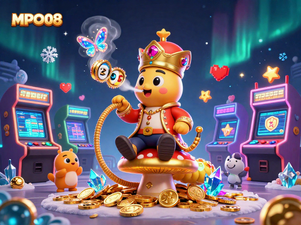 MPO08 enhances your slot gaming experience in a vibrant digital casino atmosphere.