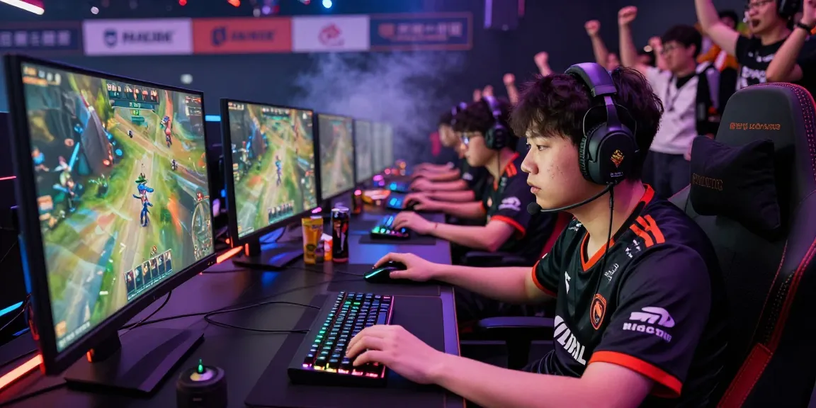 Competitive gamer immersed in F168 gameplay amid cheering crowd.