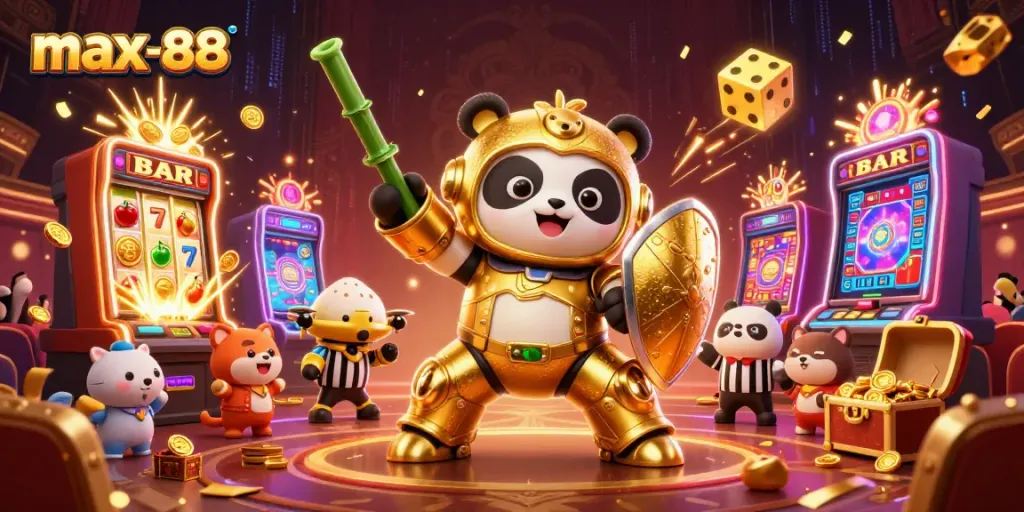 Spin the reels and win big at max-88 with vibrant games and a dynamic 3D gambling scene.
