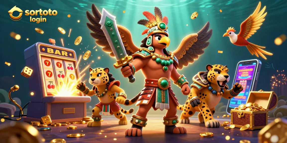 Experience the excitement of sortoto login with vibrant casino elements and animated characters.