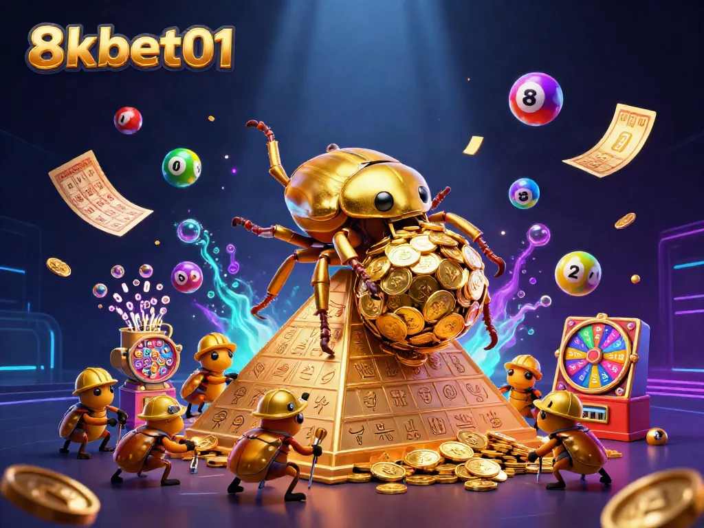 Experience vibrant excitement with 8xbet01 as golden coins rain down in a dynamic casino scene.