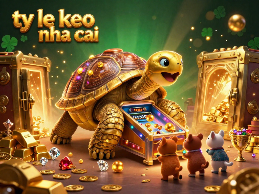 Play and win with ty le keo nha cai in this vibrant 3D casino scene filled with treasures.