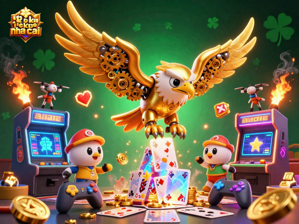 Experience the thrill of gaming with ty le keo nha cai in this vibrant casino scene filled with holographic cards.