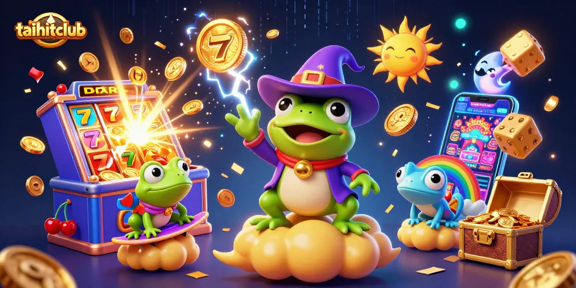 Experience the magic of taihitclub, where a wizard frog and chameleon bring vibrant casino adventures to life!