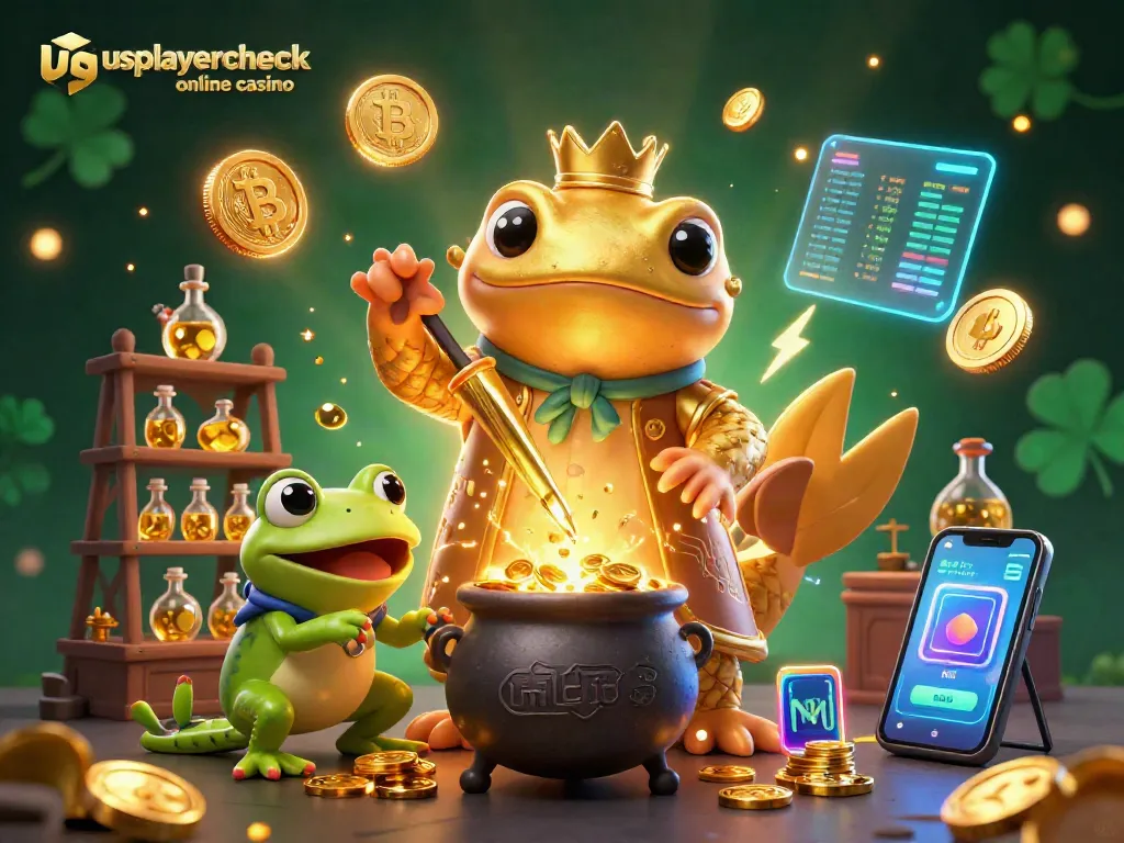 Experience the fun of usplayercheck online casino with a vibrant 3D illustration showcasing interactive gaming elements.