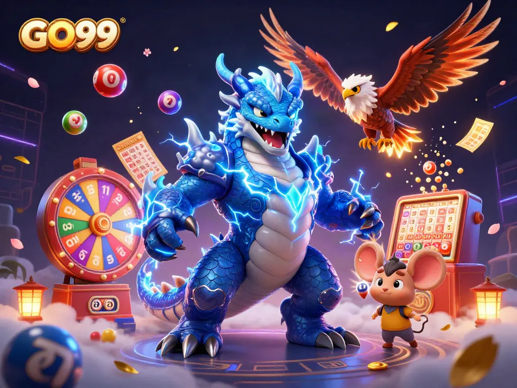 Win big with GO99's electrifying gaming experience featuring vibrant lottery elements.