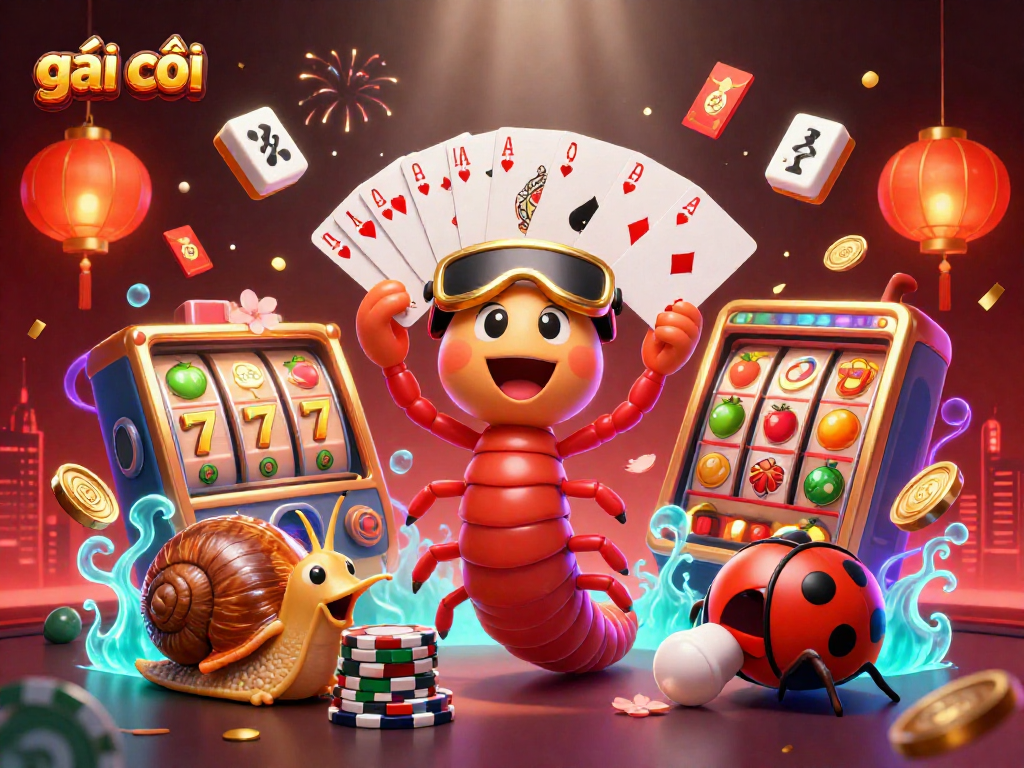 Hình ảnh gái gọi trong không gian casino sống động với các lá bài và chip chơi game.