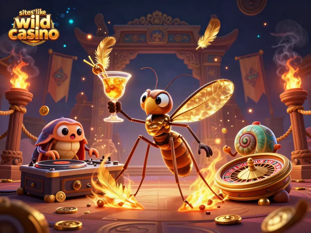 Engage with thrilling games like sites like wild casino featuring dynamic casino characters and golden elements.