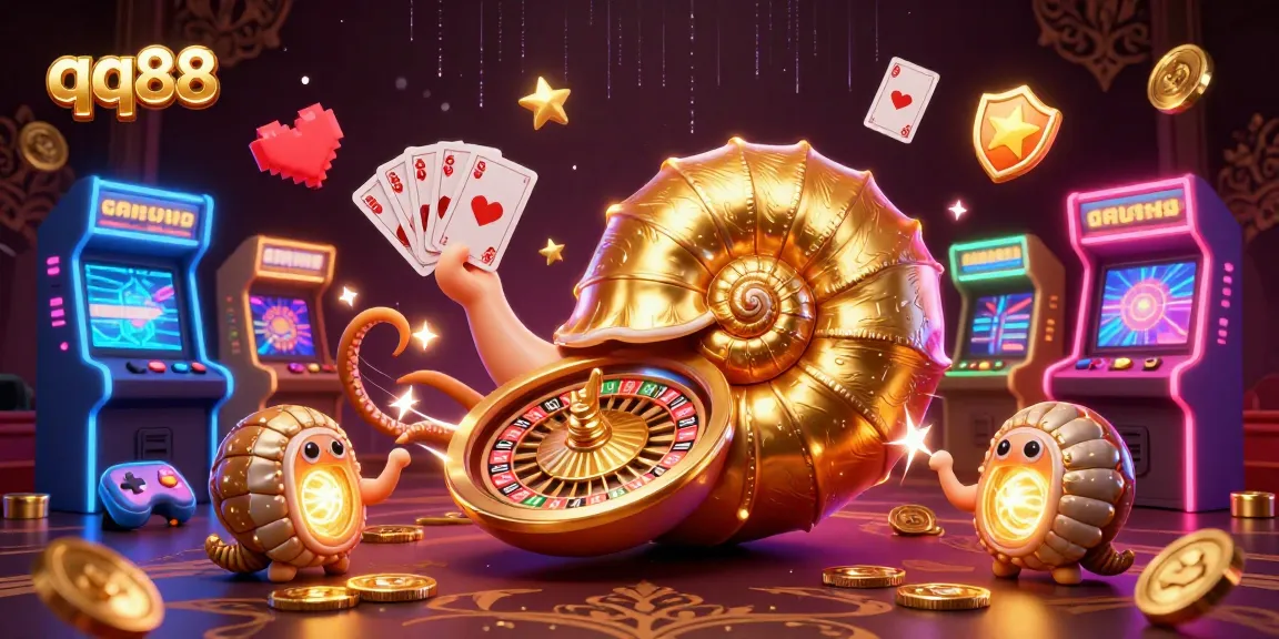 Experience thrilling gameplay with qq88 featuring a giant nautilus roulette wheel and vibrant casino elements.