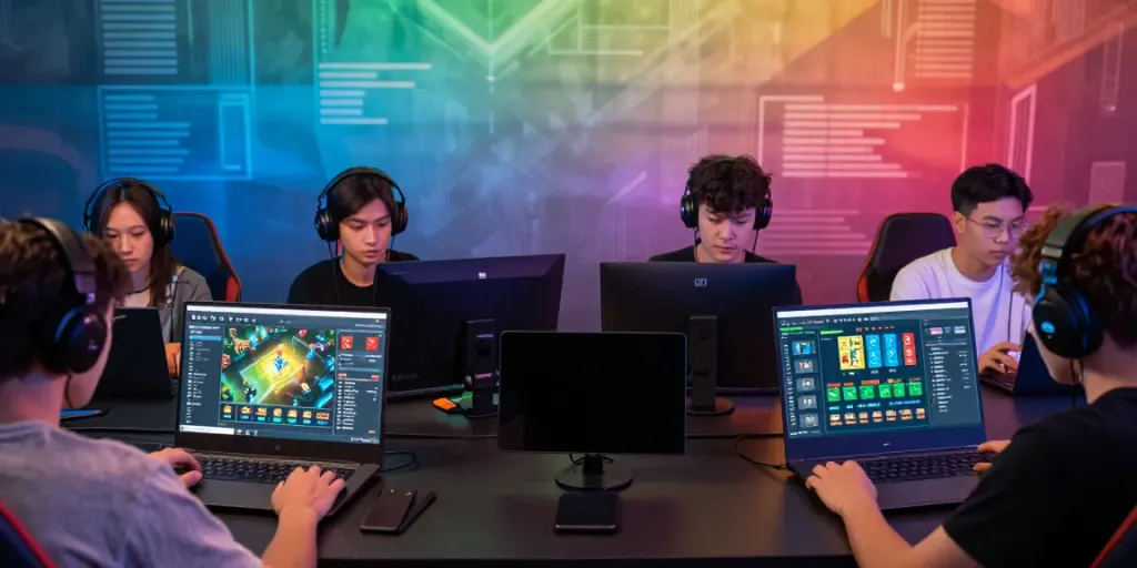 Engaged gamers exploring Singatoto's innovative online gaming features.