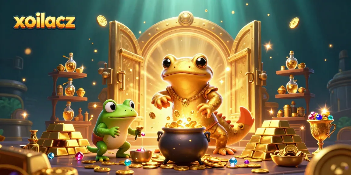 Experience the excitement of xoilacz with the alchemist transforming metals into gold amidst dazzling treasures.