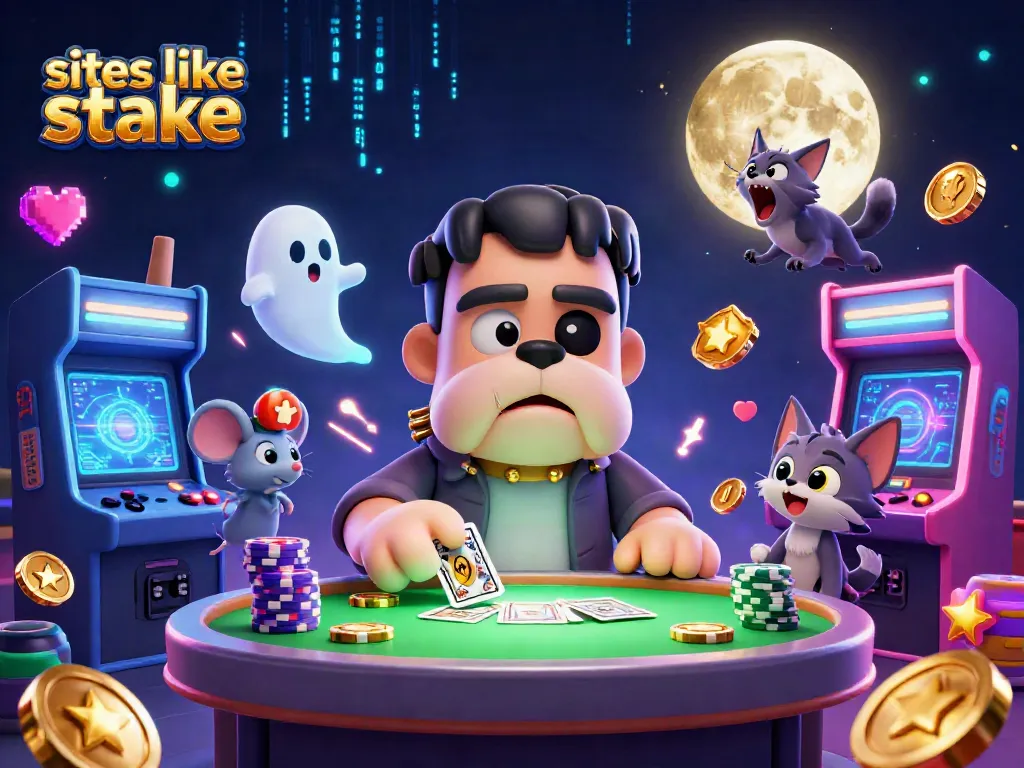 Engage with thrilling games like sites like stake through this exciting casino-themed 3D illustration.