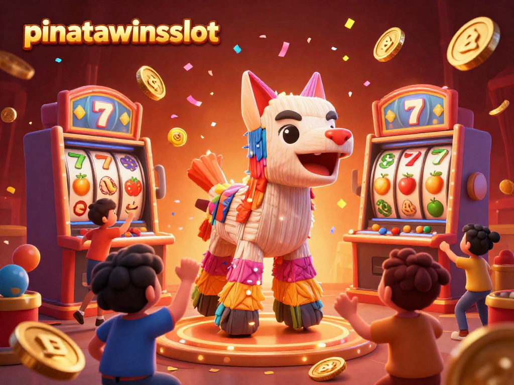 Players celebrate spins and winning combinations in pinatawinsslot's vibrant carnival game environment.