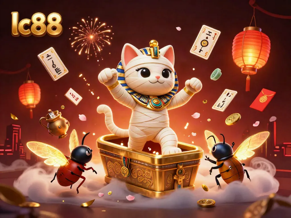 Experience the excitement at lc88 casino with vibrant gaming elements and characters in dynamic action.