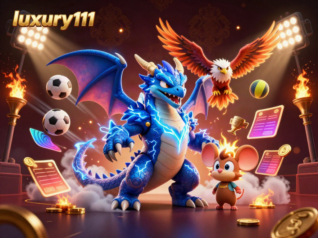 Engage in thrilling gameplay at luxury111 with dynamic elements and vibrant visuals promoting the casino experience.