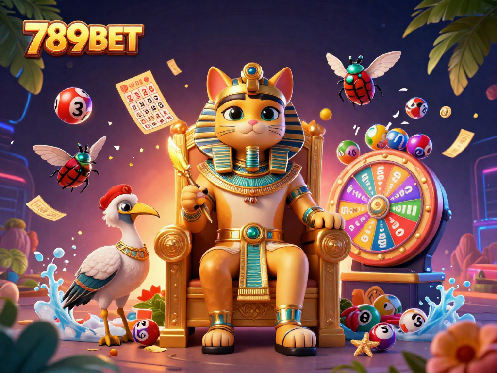 Experience thrilling gameplay at 789BET with colorful lottery elements and captivating characters.
