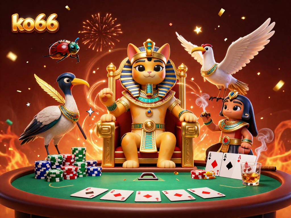 Experience the thrill with ko66, featuring a vibrant casino scene with dynamic character interaction.